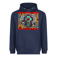 Navy Christmas cross Heavyweight Hoodie - Jasminsmagicworld