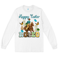 White Happy Easter rodeo Long Sleeve Tee - OliviaCreatesArt