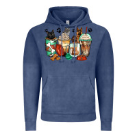 Vintage Denim german shepherd black and grey cat coffee cups Vintage Hoodie - Zillion Design Studio