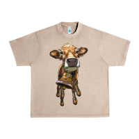 French Oak heifer cow with cow bell Urban Heavy Tee - RanaPortraitStore