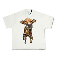 Pistachio heifer cow with cow bell Urban Heavy Tee - RanaPortraitStore