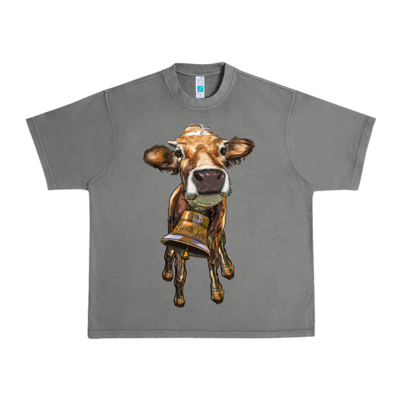 Heifer Cow With Cow Bell Urban Heavy Tee by RanaPortraitStore | Teevron