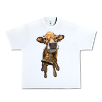 White heifer cow with cow bell Urban Heavy Tee - RanaPortraitStore