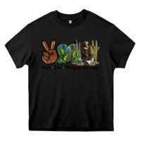 Black Peace Love Malayan Sun Bear Heavy Core Tee - LillyAllenDesigns