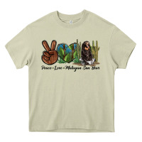 Mossy Peace Love Malayan Sun Bear Heavy Core Tee - LillyAllenDesigns