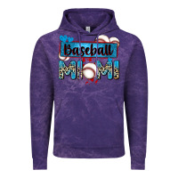 Cloud Purple baseball mimi with leopard Vintage Hoodie - Zillion Design Studio