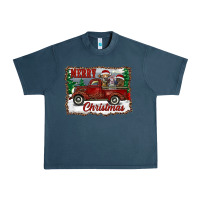 Midnight Navy christmas truck with cows Urban Heavy Tee - RanaPortraitStore