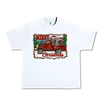 White christmas truck with cows Urban Heavy Tee - RanaPortraitStore