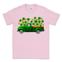 Bubblegum Pink st patricks shamrock gold truck Classic Tee - FaDigitalArtStudio