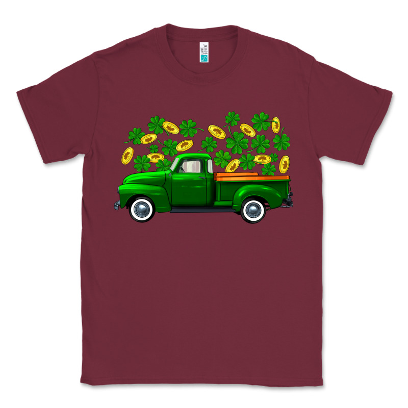 St Patricks Shamrock Gold Truck Classic Tee by FaDigitalArtStudio | Teevron