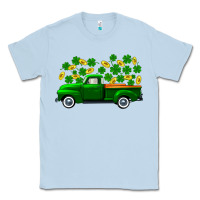 Dusty Blue st patricks shamrock gold truck Classic Tee - FaDigitalArtStudio