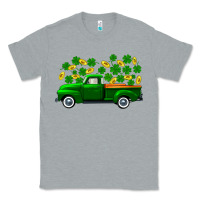 Heather Grey st patricks shamrock gold truck Classic Tee - FaDigitalArtStudio