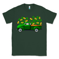 Sports Green st patricks shamrock gold truck Classic Tee - FaDigitalArtStudio