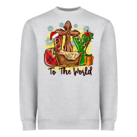 Heather Grey joy to the world Heavyweight Sweatshirt - Zillion Design Studio
