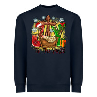 Navy joy to the world Heavyweight Sweatshirt - Zillion Design Studio
