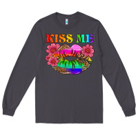 Smoke lgbtq kiss me Long Sleeve Tee - HRA Design Shop