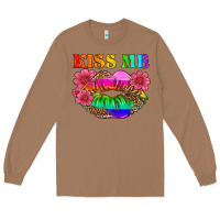 Toasted Coconut lgbtq kiss me Long Sleeve Tee - HRA Design Shop