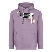 Lavender Holstein Dairy Cow Heavyweight Hoodie - LillyAllenDesigns