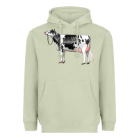 Matcha Holstein Dairy Cow Heavyweight Hoodie - LillyAllenDesigns