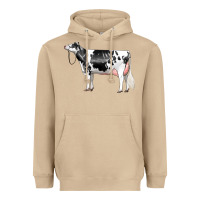 Mushroom Holstein Dairy Cow Heavyweight Hoodie - LillyAllenDesigns