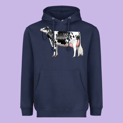 Holstein Dairy Cow Heavyweight Hoodie Designed By Lillyallendesigns