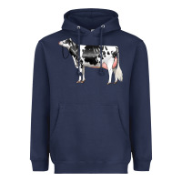 Navy Holstein Dairy Cow Heavyweight Hoodie - LillyAllenDesigns