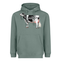 Sage Holstein Dairy Cow Heavyweight Hoodie - LillyAllenDesigns