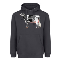 Smoke Holstein Dairy Cow Heavyweight Hoodie - LillyAllenDesigns
