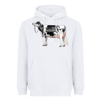 White Holstein Dairy Cow Heavyweight Hoodie - LillyAllenDesigns