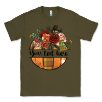 Army Green preview customize floral pumpkin Classic Tee - BundleAndBundleShop