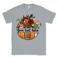 Heather Grey preview customize floral pumpkin Classic Tee - BundleAndBundleShop