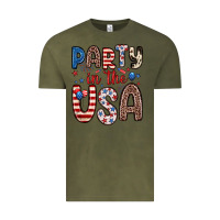 Vintage Olive party in the usa Vintage Tee - Zillion Design Studio