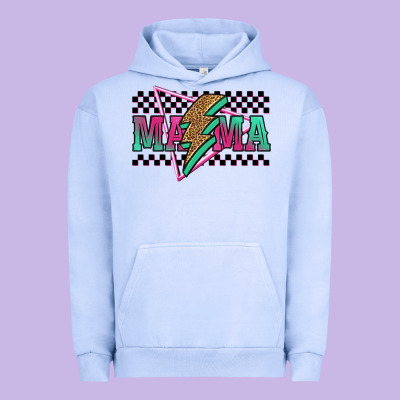 Mama Techno Lightning Bolt Urban Hoodie Designed By Jasminsmagicworld