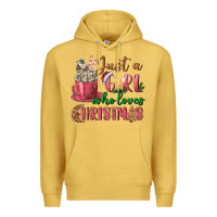 Pink Just A Girl Who Loves Christmas Premium Hoodie | Teevron