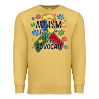 Antique Gold autism listen learn advocate Premium Sweatshirt - MaliasSmallBusiness