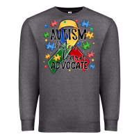 Charcoal Heather autism listen learn advocate Premium Sweatshirt - MaliasSmallBusiness