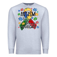 Heather Grey autism listen learn advocate Premium Sweatshirt - MaliasSmallBusiness