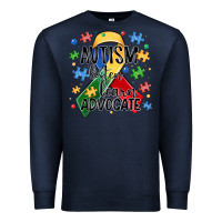 Navy autism listen learn advocate Premium Sweatshirt - MaliasSmallBusiness