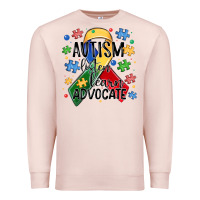 Pale Pink autism listen learn advocate Premium Sweatshirt - MaliasSmallBusiness