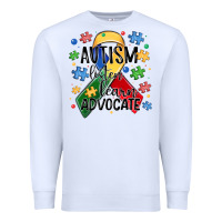 White autism listen learn advocate Premium Sweatshirt - MaliasSmallBusiness