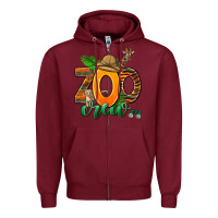 Burgundy zoo crew Zipper Hoodie - AdoDesignShop