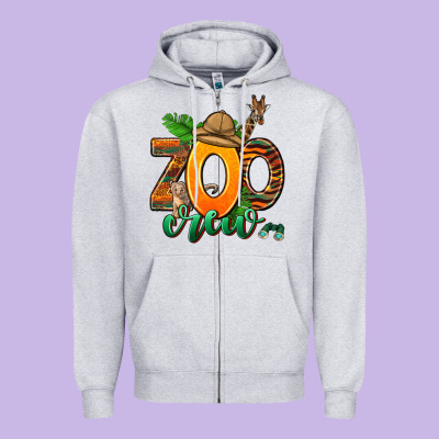 Zoo Crew Zipper Hoodie Designed By Adodesignshop