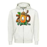 Oatmeal Heather zoo crew Zipper Hoodie - AdoDesignShop