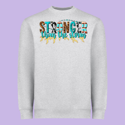 Stronger Than The Storm Heavyweight Sweatshirt Designed By Texasbilliewilder