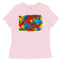 Bubblegum Pink autism heart background Ladies Tee - AdoDesignShop