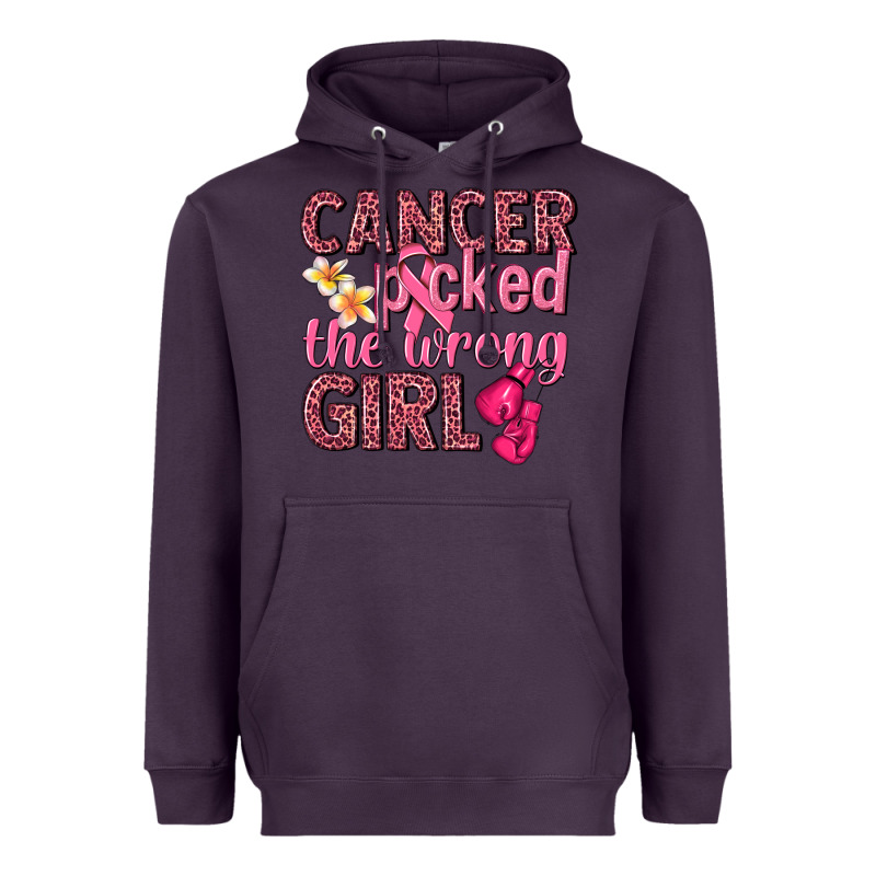 Cancer Picked The Wrong Girl Heavyweight Hoodie by NancyCooperArtShop | Teevron
