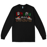 Black la mama mas chingona Long Sleeve Tee - CowhideDigitalArt
