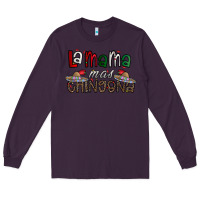 Plum la mama mas chingona Long Sleeve Tee - CowhideDigitalArt