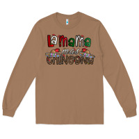 Toasted Coconut la mama mas chingona Long Sleeve Tee - CowhideDigitalArt