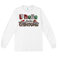 White la mama mas chingona Long Sleeve Tee - CowhideDigitalArt
